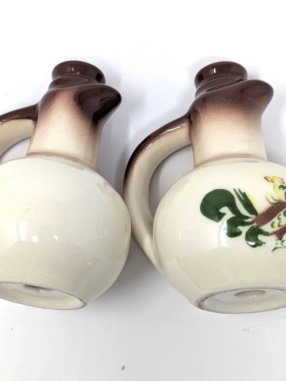 Brock of California Chanticleer Rooster Salt & Pepper Cruets VTG 50s Farmhouse